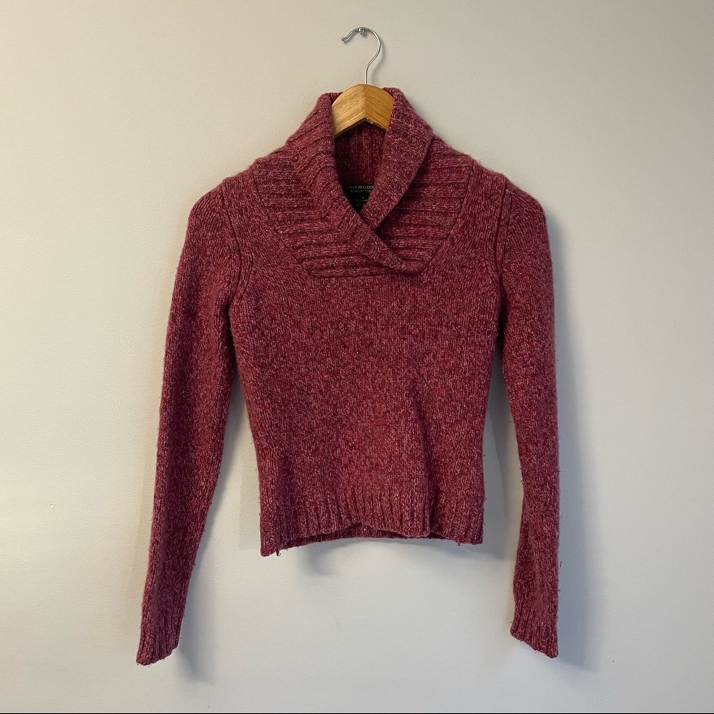 Multicolored maroon pink sweater